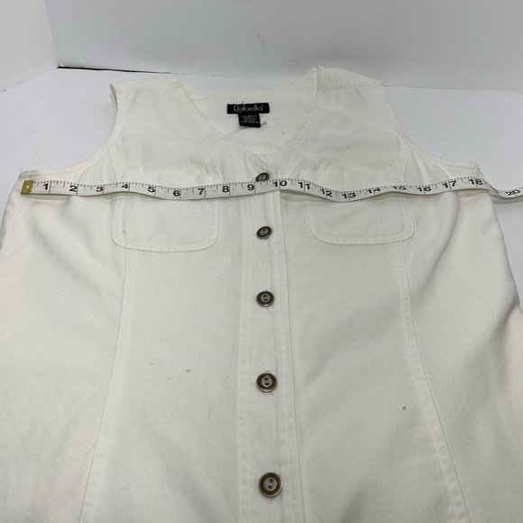 RAFAELLA WHITE DENIM BUTTON FRONT DRESS size 4 - Picture 3 of 8